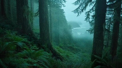 Obraz premium Enchanted Oregon: Explore the Mystical Forest