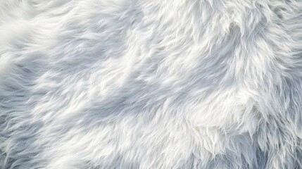 Soft White Fur Texture with Fluffy and Cozy Appearance