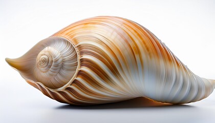 photograph of huge empty ocean snail shell on a white historical past undersea animals sea shells