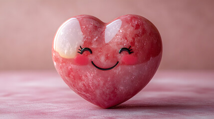 Soft and plush pink hearts creating a warm romantic atmosphere