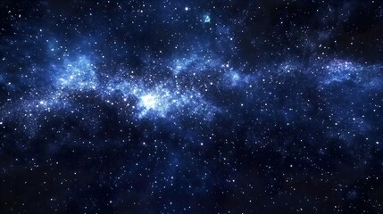 Naklejka premium Stunning Space Panorama with Myriad Stars