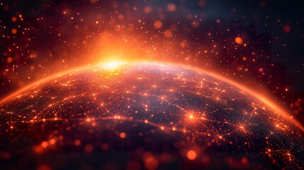 Abstract Global Business Network Illustration