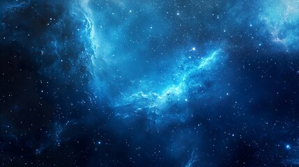 Mesmerizing Light Blue Nebula in a University Setting