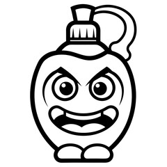 Wash Bottle Laboratory Research Vector Illustration – Clipart, Line Art & Cartoon Design, Wash bottle laboratory research vector illustration, clipart, and line art for digital products.