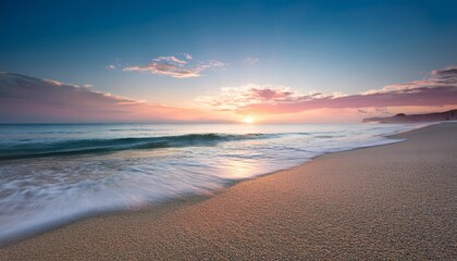 pastel sunrise on serene shore