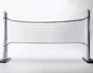 a crisp white volleyball net against a clean white background on a clear or white background