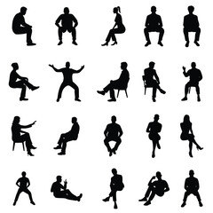 Young People Silhouettes,Highly Detailed People,People Silhouettes,Groups of People