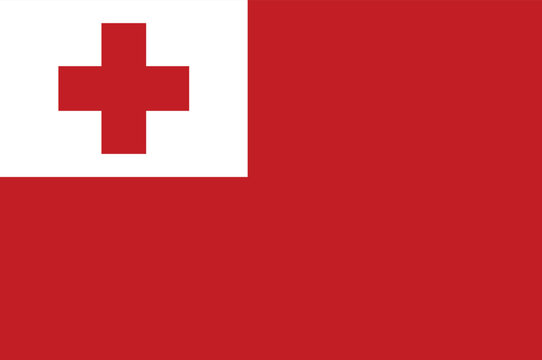 Tonga national pride. Kingdom of Tonga flag flat vector illustration