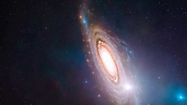 Stunning 8K Galaxy Video: Smooth Zoom Out of a Mesmerizing Cosmic Scene in 16:9