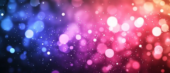 Abstract Purple Blue Bokeh Background With Sparkling Lights