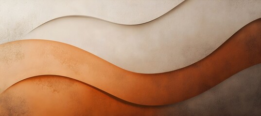 Abstract Beige Orange Brown Wave Texture Background Design Modern Elegant Subtle Minimalist Style Smooth Flowing Lines Undulating Pattern Graphic Art 