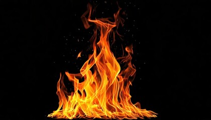Fototapeta premium fire on black background