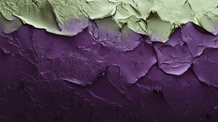 Obraz premium Abstract Purple and Green Impasto Texture Background Rich Deep Color Palette Artistic Paint Strokes Modern Design Element Wall Decor Digital Art 