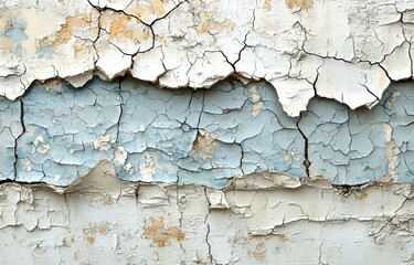 Obraz premium A deep, long crack in the damaged wall forms the texture or background