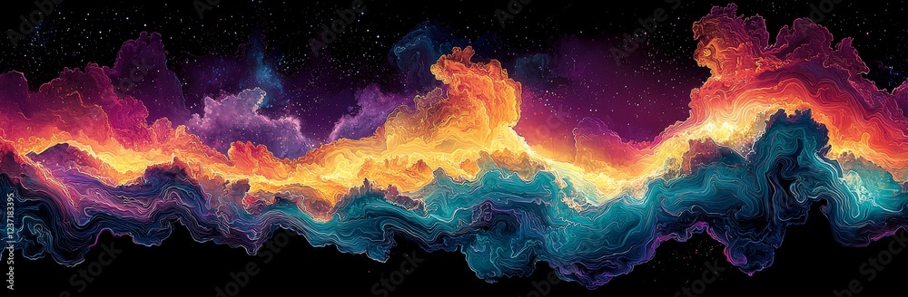 Poster beautiful geometric pattern design with texture as a panoramic background for design and web use