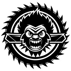 Circular Saw Construction Tool Vector | Clipart, Cartoon & Line Art Illustration, Circular saw construction tool vector illustration, perfect for clipart, cartoons, and line art designs.