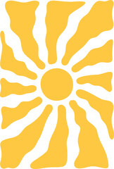 Sun swirl rays grunge pattern