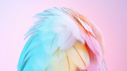 Fototapeta premium Pastel Bird Feathers Softly Graded Hues