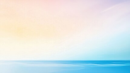 Obraz premium Pastel Sky Meets Calm Ocean Horizon