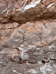 Close-Up of Weathered Pink Granite Rock Surface