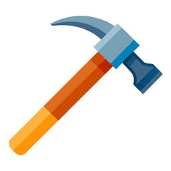 Hammer Construction Tool Vector | Cartoon, Clipart & Line Art Illustration, High-quality hammer construction tool vector in cartoon, clipart, and line art style. Perfect for design.