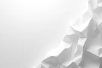 Fototapeta premium White Crumpled Paper Texture with Subtle Shadows and Highlights