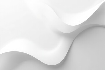 Abstract White Curves on Soft Grey Background for Modern Design