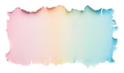 Obraz premium Colorful watercolor paper with soft edges isolated on transparent background