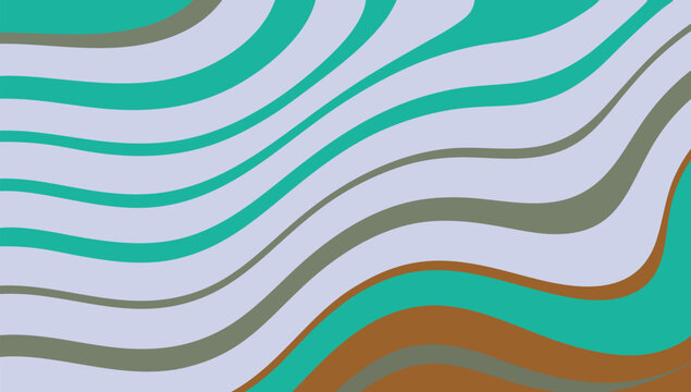 This graphic showcases a colorful abstract background featuring flowing curves in shades of teal, brown, and gray, ideal for various design applications and projects