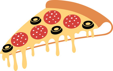 Pizza logo. Isolated pizza on white background