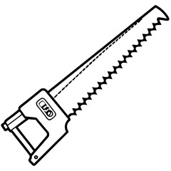 Reciprocating Saw (Sawzall) Tool Construction Tool Vector Illustration – Cartoons, Clipart, Line Art, Vector design of reciprocating saw tool with white background – ideal for construction and DIY