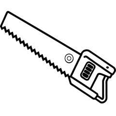 Reciprocating Saw (Sawzall) Tool Construction Tool Vector Illustration – Cartoons, Clipart, Line Art, Vector design of reciprocating saw tool with white background – ideal for construction and DIY