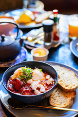 Shakshuka with sourdough bread