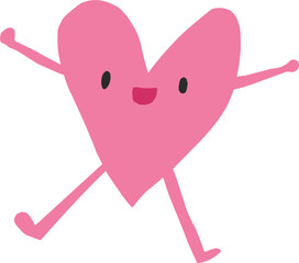 Hand drawn love character suitable for valetine day decoration or love related event