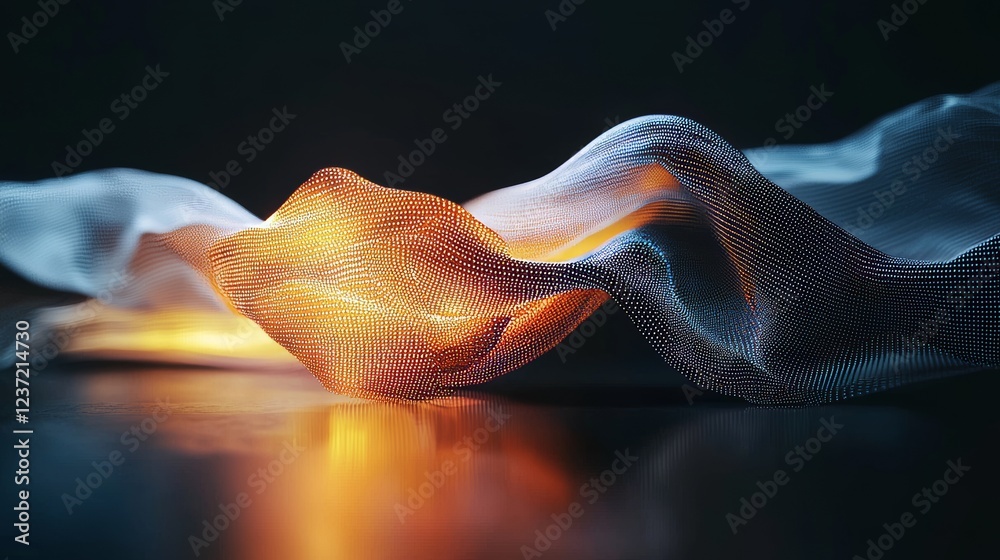 Wall mural fundamentals of stock technology network background