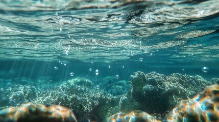 Sublime Underwater Coral Reef Scenery