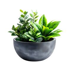 Artificial Outdoor Plant in Decorative Planter Isolated on Transparent Background