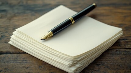 Business proposal documents neatly arranged with a signature pen.