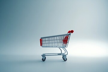 Empty shopping basket on white background isolated.