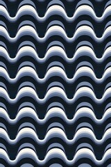 Abstract Wave Pattern Blue, White, Grey Shades Seamless Design. Generative AI