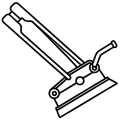Tile Cutter Tool Construction Vector Illustration - Line Art, Clipart, and Cartoons, Vector illustration of a tile cutter tool, construction design, clipart, and line art on a white background