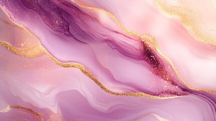 Stunning Pink and Gold Abstract Marble Design