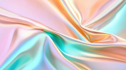 Obraz premium Iridescent Silk Fabric Draped in Soft Folds