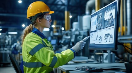 An industrial psychologist conducting workplace behavior studies in a manufacturing plant, with workers and behavioral observation tools visible, Workplace behavior study scene