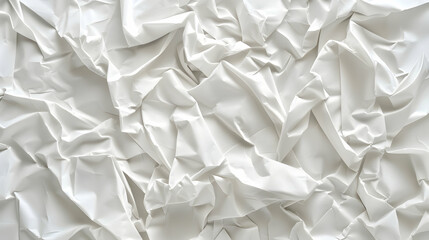 Obraz premium A close-up of crumpled white fabric creating a textured background.