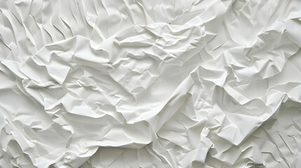 Obraz premium A close-up of crumpled white material, creating a textured and abstract visual effect.