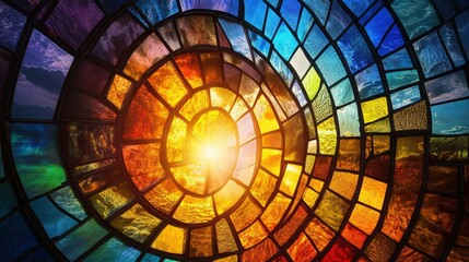 Fototapeta premium A Beginners Guide To Stained Glass Photorealistic P