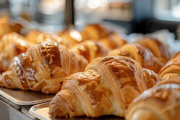 Freshly baked pastries beautifully arranged at a local bakery offering a tempting selection