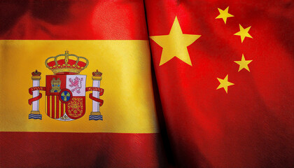 Spanish and Chinese flags