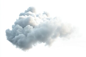 Puff of thick smoke from a volcanic eruption in a clear sky.